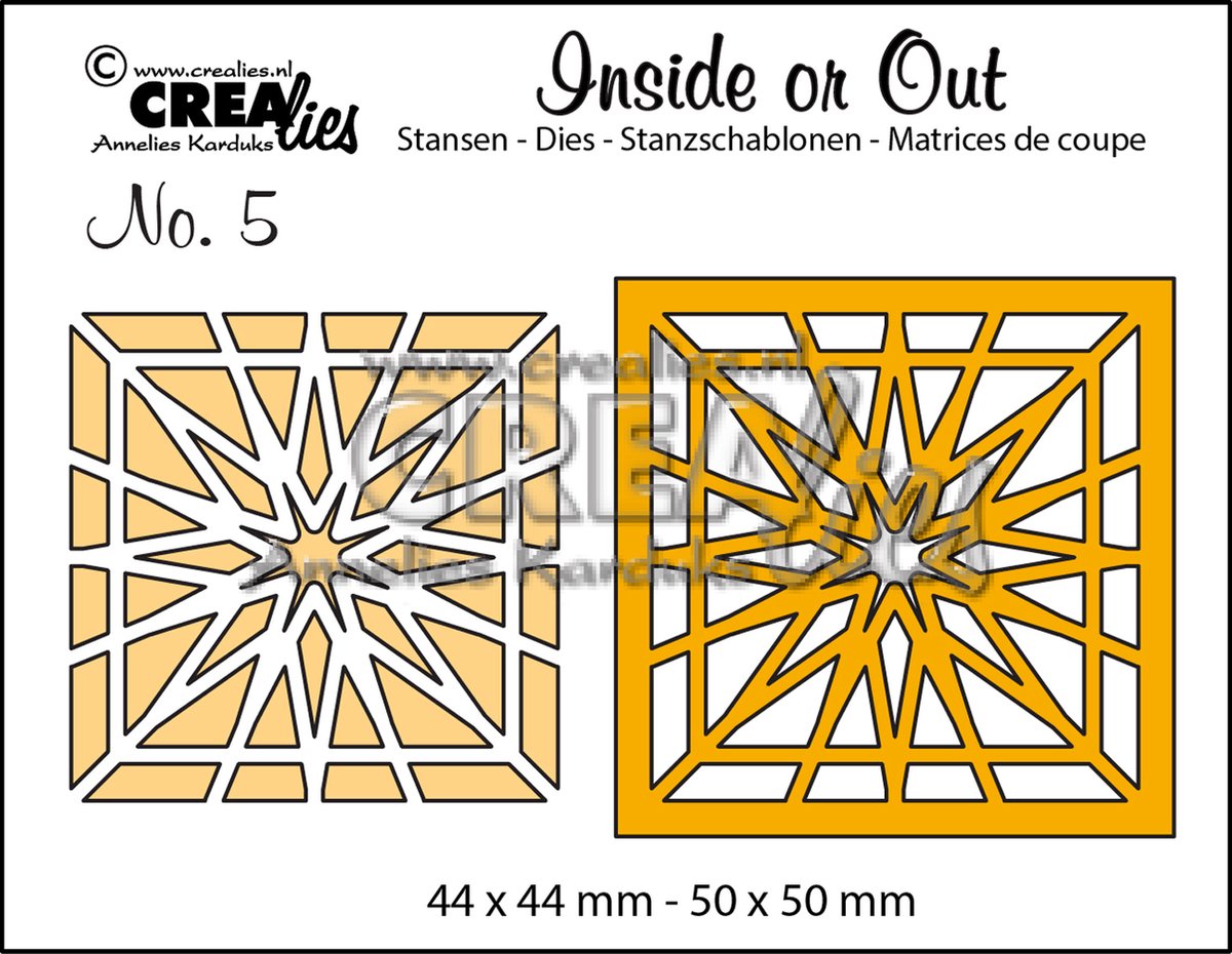 Inside or Out Stansen - Nr.05 - Blok Ster - 50x50mm - 2 stuks