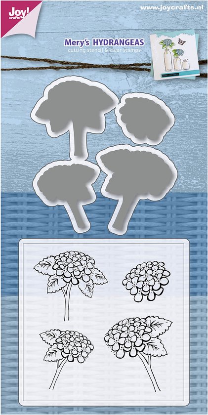 Foto: Joy crafts snijstencil stempel mery s hydrangeas