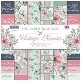 The Paper Boutique Embellishment - Vintage Blooms - 8x8 inch - 36 stuks