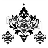 Hobbysjabloon - Template 6x6" 15x15cm damask décor