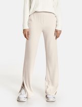 TAIFUN Dames jersey broek met wijde pijpen Canvas Melange-42
