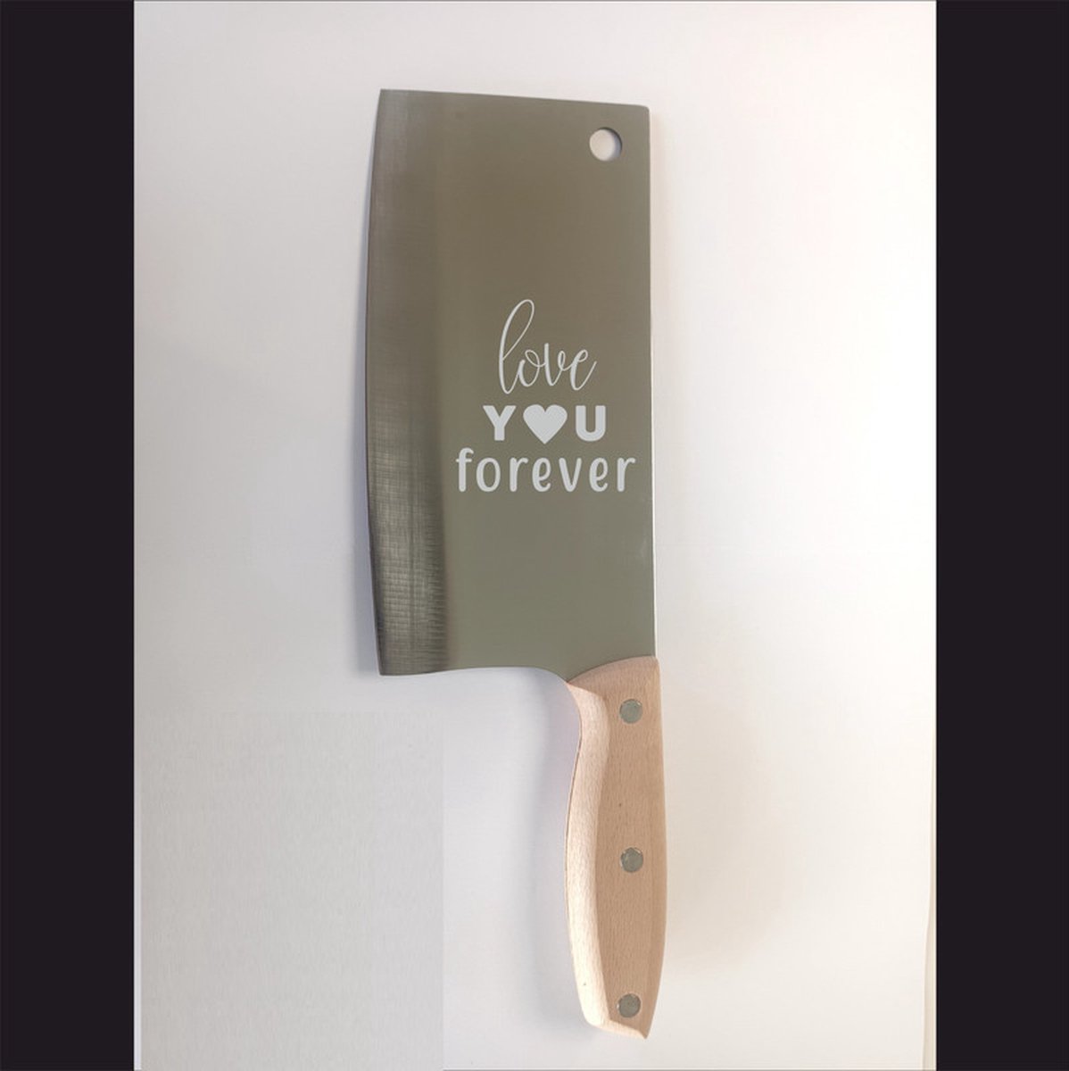Hakmes Met Gravering - RVS - Love You Forever