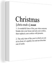 Tableau sur toile Définition de Noël - Proverbes - Citations - Noël - Dictionnaire - 90x90 cm - Décoration murale