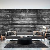 Zelfklevend fotobehang - Grijze planken (zwart/grijs) Premium Print, 8 maten