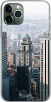 Telefoonhoesje Geschikt voor iPhone 11 Pro hoesje - New York - Skyline - Mist - Siliconen Telefoonhoesje