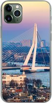 Geschikt voor iPhone 11 Pro Max hoesje - Rotterdam - Skyline - Zonsondergang - Siliconen Telefoonhoesje