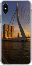 Geschikt voor iPhone Xs Max hoesje - Rotterdam - Zonsondergang - Erasmus - Siliconen Telefoonhoesje