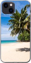 Geschikt voor iPhone 13 mini hoesje - Strand - Tropisch - Zee - Siliconen Telefoonhoesje