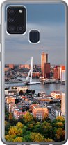 Geschikt voor Samsung Galaxy A21s hoesje - Rotterdam - Skyline - Boom - Siliconen Telefoonhoesje