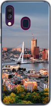 Geschikt voor Samsung Galaxy A40 hoesje - Rotterdam - Skyline - Boom - Siliconen Telefoonhoesje