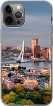 Geschikt voor iPhone 12 Pro hoesje - Rotterdam - Skyline - Boom - Siliconen Telefoonhoesje