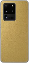 Geschikt voor Samsung Galaxy S20 Ultra hoesje - Goud - Metaal - Luxe - Design - Siliconen Telefoonhoesje