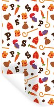 Muurstickers - Sticker Folie - Chocoladeletter - Sint - Sinterklaas - Kinderen - Jongens - Meisjes - Kind - 80x160 cm - Plakfolie - Muurstickers Kinderkamer - Zelfklevend Behang