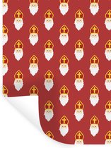 Muurstickers - Sticker Folie - Sinterklaas - Sint - Decoratie - Kinderen - Jongens - Meisjes - Kind - 30x40 cm - Plakfolie - Muurstickers Kinderkamer - Zelfklevend Behang