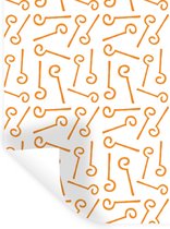 Muurstickers - Sticker Folie - Sinterklaas - Sint - Sinterklaas Staf - Kinderen - Jongens - Meisjes - Kind - 30x40 cm - Plakfolie - Muurstickers Kinderkamer - Zelfklevend Behang