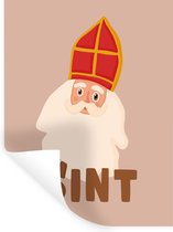 Muurstickers - Sticker Folie - Sint - Sinterklaas - Quote - Kinderen - Jongens - Meisjes - Kindje - 60x80 cm - Plakfolie - Muurstickers Kinderkamer - Zelfklevend Behang