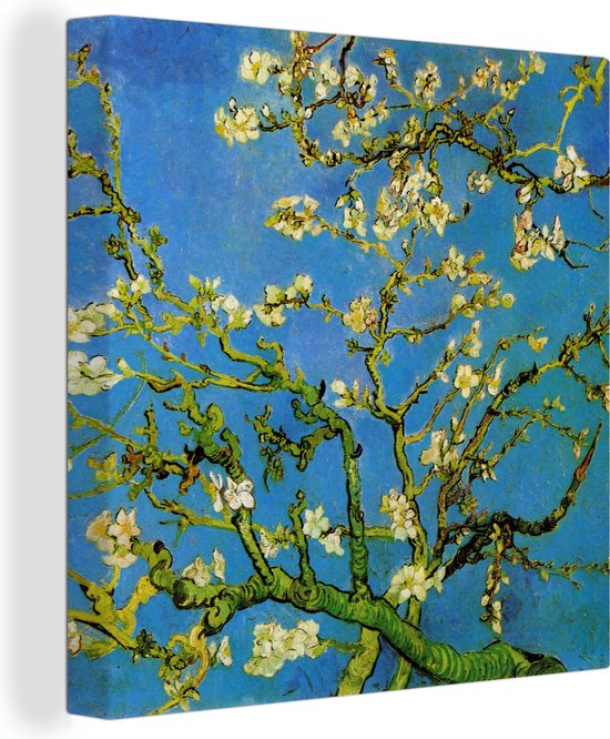 Vincent van Gogh - Amandelbloesem - Canvas - Blauw - Vincent - Kunst -  20x20 cm - | bol.com