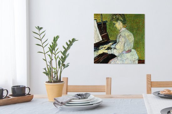 Tableau sur toile Marguerite Gachet au piano - Vincent van Gogh - 50x50 cm - Décoration murale