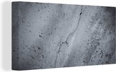 Toile Peinture Béton - Grijs - Fissure - 80x40 cm - Décoration murale