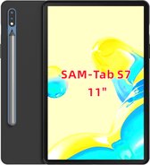 FONU Siliconen Backcase Hoes Samsung Galaxy Tab S7 (SM-T870 / SM-T875) - Zwart