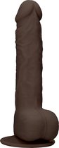 Silicone Dildo With Balls - Brown - 24 cm - Realistic Dildos