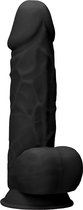 Silicone Dildo With Balls - Black - 21,6 cm - Realistic Dildos
