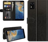Oppo A16 - A16s Hoesje - MobyDefend Wallet Book Case (Sluiting Achterkant) - Zwart - GSM Hoesje - Telefoonhoesje Geschikt Voor Oppo A16 - Oppo A16s - Oppo A54s