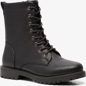 Blue Box dames snake veterboots - Zwart - Maat 40