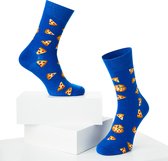 McGregor Sokken Dames | Maat 36-40 | Pizza Sok | Blauw Grappige sokken/Funny socks