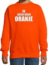 Oranje fan sweater voor kinderen - ik juich voor oranje - Holland / Nederland supporter - EK/ WK trui / outfit 130/140 (9-10 jaar)