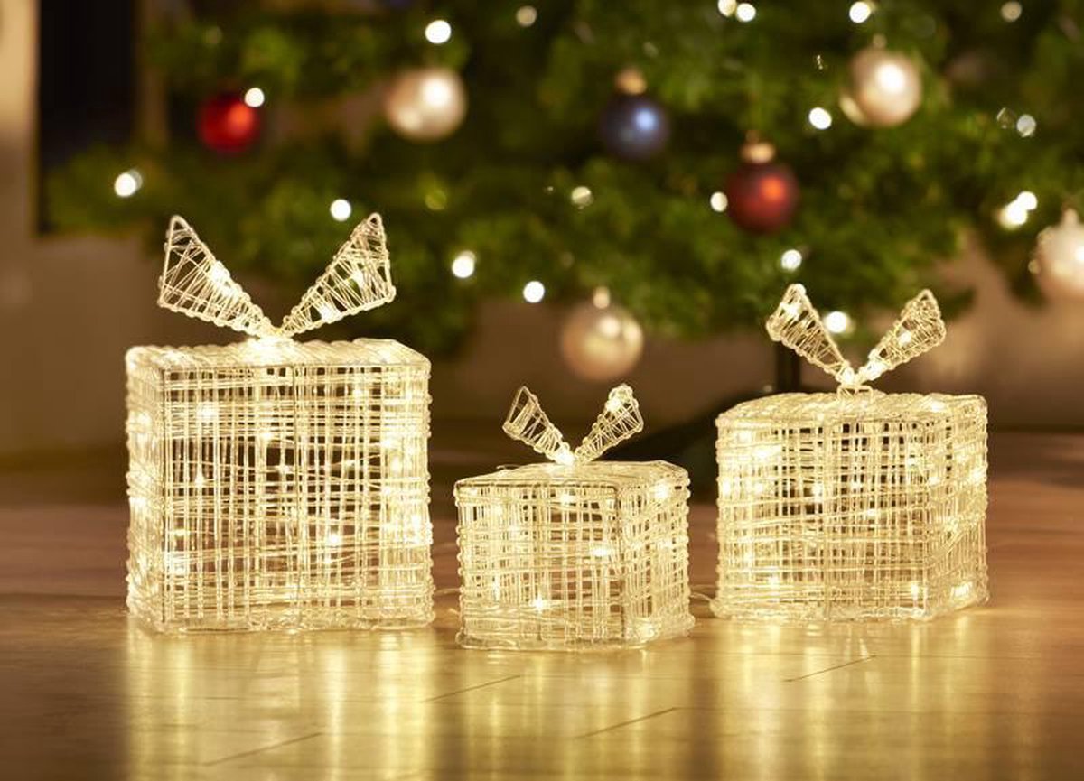 CKB LTD Kerstverlichting, Opbergdoos Kubus Met Inlegstukken Voor Opslag Van Tinsel, Of Bollen, Sprookjesverlichting, Kerstversiering En Zolderdecoratie Container 32 x 25cm, Zwart, Gefrost
