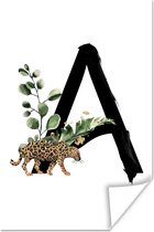Lettre de la jungle A 40x60 cm