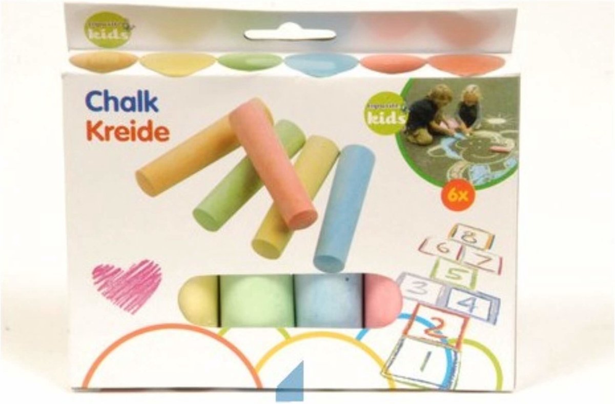 Eddy Toys Topwrite Stoepkrijt voor Buiten - Krijt Set - 6 stuks — afbeelding 3