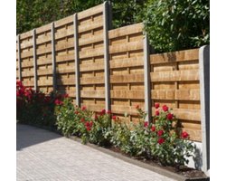 Intergard Hout beton schutting schuifsysteem recht 220x197cm (per set)