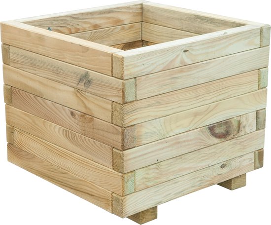 Intergard Jardinière jardinière bois carré pin 40cm