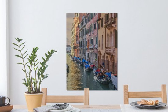 Gondoles à Venise toile 40x60 cm - Tirage photo sur toile (Décoration murale salon / chambre) / Villes sur toile