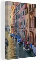 Gondoles à Venise en toile 80x120 cm - impression photo sur toile peinture Décoration murale salon / chambre à coucher) / Villes Peintures Toile