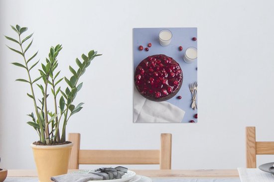 Tableau sur toile Tarte aux fruits - Pâtisserie - Allemand - 20x30 cm - Décoration murale