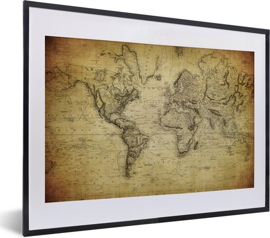 REINDERS Poster Wereldkaart vintage 61x91,5 cm kopen
