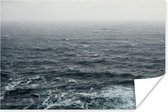 Ruige zee Poster 180x120 cm - Foto print op Poster (wanddecoratie woonkamer / slaapkamer) / Zeeën en meren Poster / Zee en Strand XXL / Groot formaat!