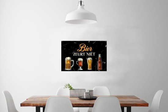 Affiche Bières - Assiettes Proverbes - Mancave - 60x40 cm