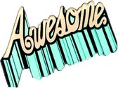 Button - Fashion speld - Awesome - Blauw - Damesdingetjes