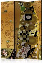 Vouwscherm - Artistiek naar Klimt 135x172cm, gemonteerd geleverd (kamerscherm) dubbelzijdig geprint