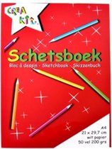 schetsblok junior A4 papier wit 50 vellen