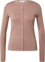 Saint Tropez gebreid vest mila Donkerbeige-S