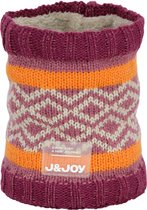 J&JOY - Sjaal Vrouwen Montréal Jaquard Purple/Orange