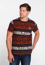 J&JOY - T-shirt Mannen Ontario Forest Stripes Ferns