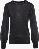 Jazlyn dames glitter top - Zwart - Maat L