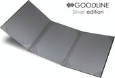 Goodline® - Luxe Metallic Zilveren Hotelmap / Informatiemap - 3x A4 - Silver Edition