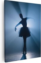 Artaza - Peinture sur toile - Silhouette de ballerine - Ballet - 80x100 - Groot - Photo sur toile - Impression sur toile
